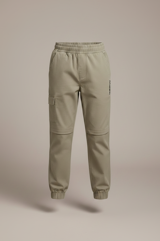Pantalon Chino Kaki Coton Cargo Garçon Décontracté - vue 3