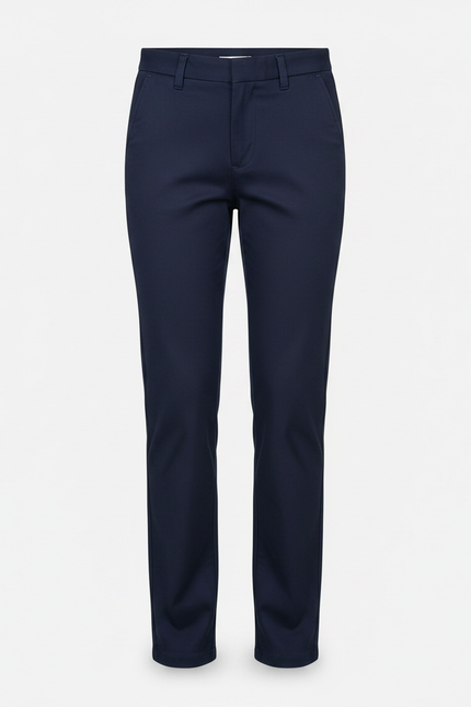 Pantalon Chino Marine Coupe Droite Coton Fille - vue 3