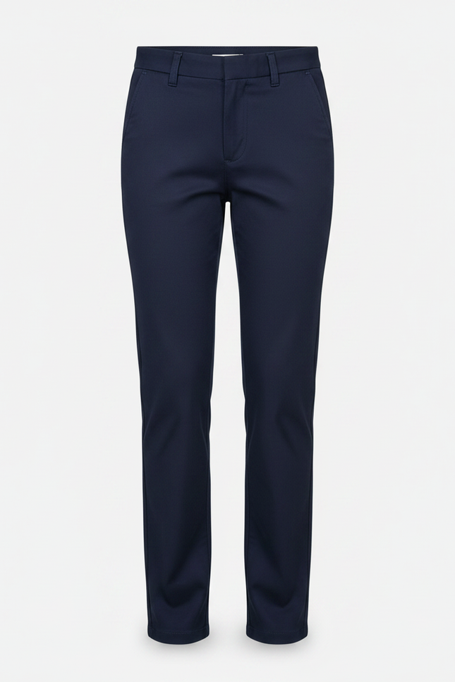 Pantalon Chino Marine Coupe Droite Coton Fille - vue 3
