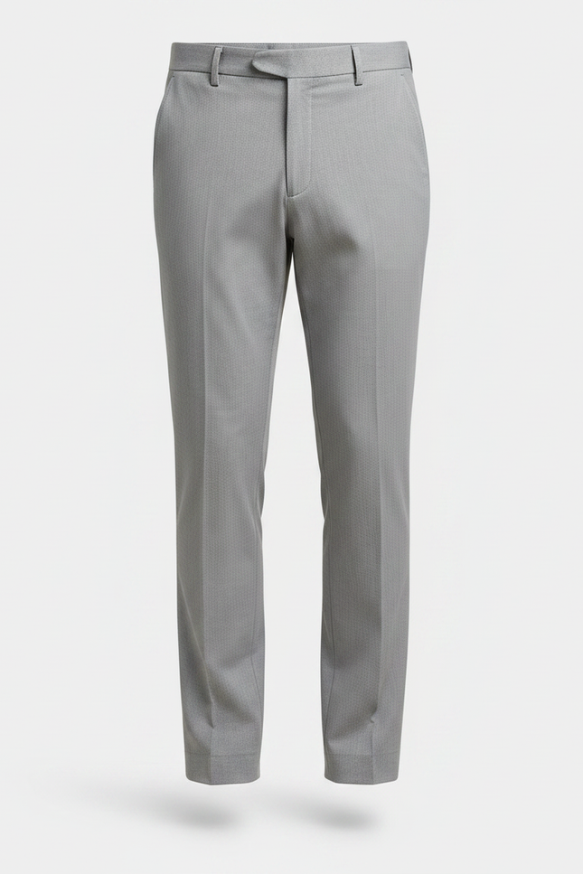 Pantalon Chino Gris Slim Élégant Formel Homme - Gabardine - vue 3