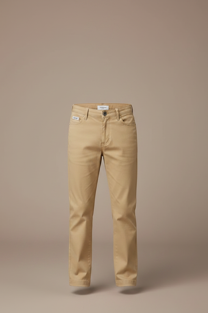 Pantalon Chino Beige Coton Droit Garçon Élégant - vue 3
