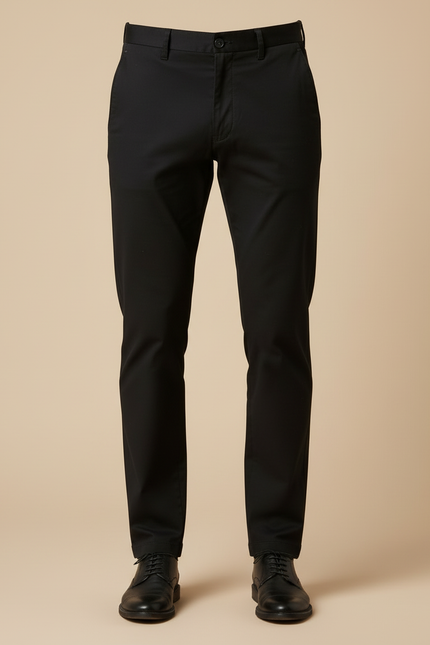 Pantalon Chino Homme - Noir Gabardine - vue 3