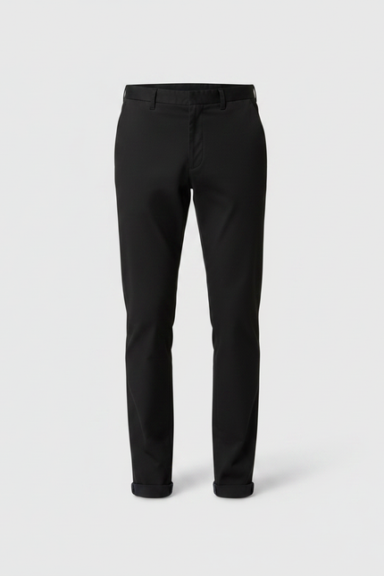 Pantalon Chino Noir Slim Coton Élégant Homme - vue 3