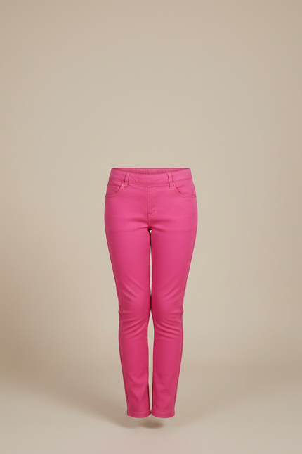 Pantalon Chino Rose Fille Slim Extensible Coton - vue 3