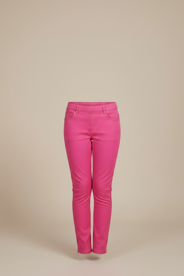 Pantalon Chino Rose Fille Slim Extensible Coton - vue 3