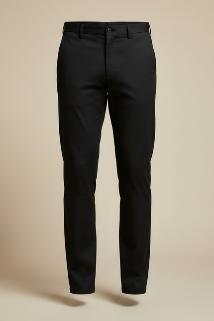 Pantalon Chino Noir Slim Homme Élégant Business - Gabardine - vue 3
