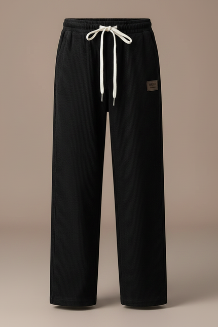 Pantalon Chino Noir Côtelé Droit Décontracté Fille - Cordé - vue 3