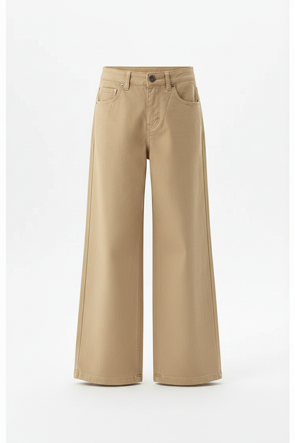 Pantalon Chino Kaki Ample Décontracté Enfant Garçon - Gabardine - vue 3