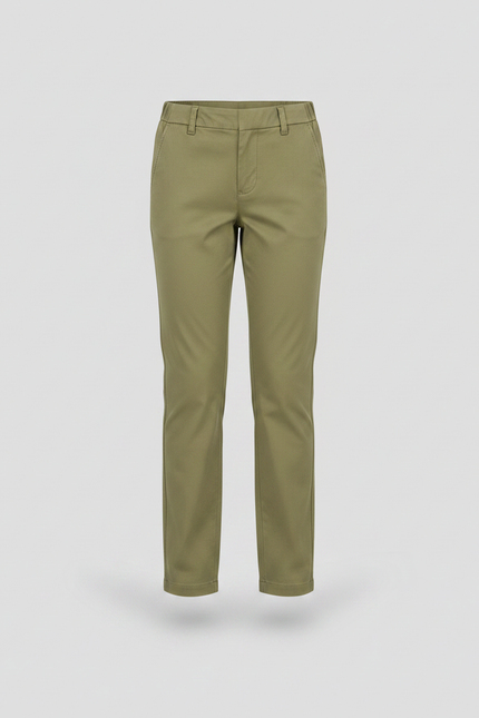 Pantalon Chino Vert Olive Coton Droit Enfant - Kaki - vue 3