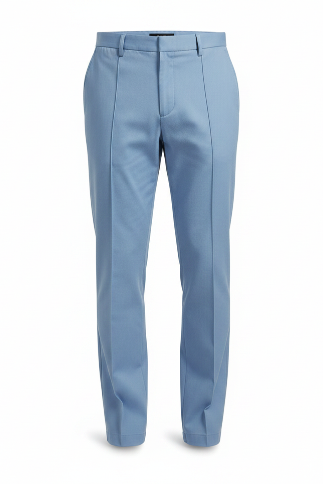 Pantalon Chino Bleu Clair Droit Décontracté Homme - Gabardine - vue 3