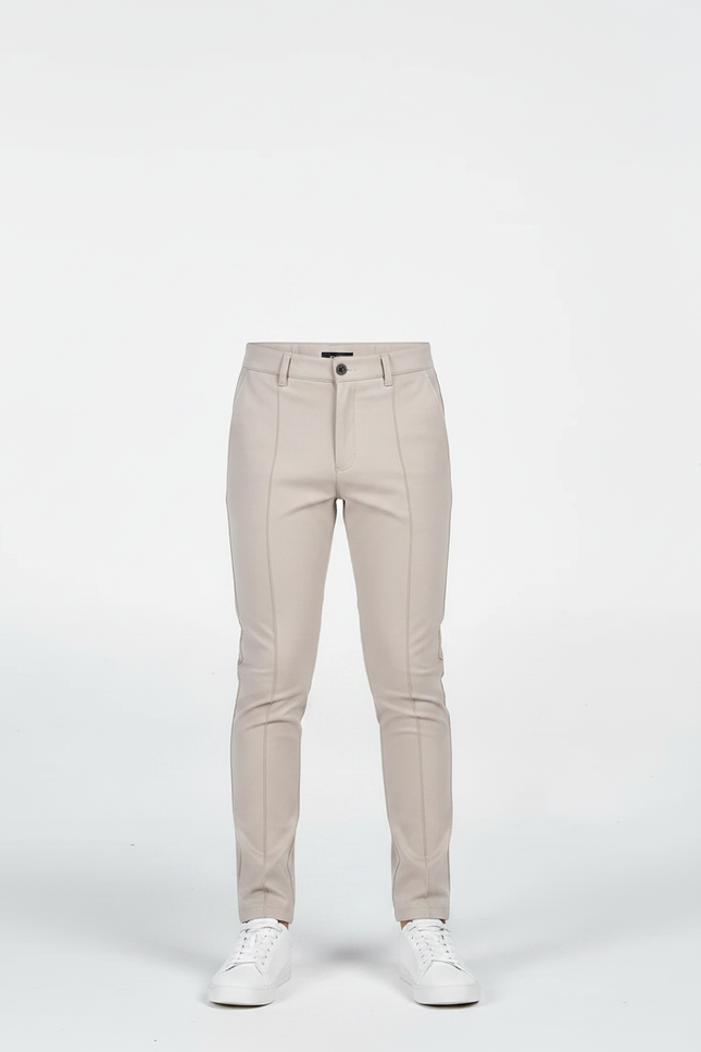 Pantalon Chino Beige Slim Garçon Extensible Élégant - Gabardine - vue 3