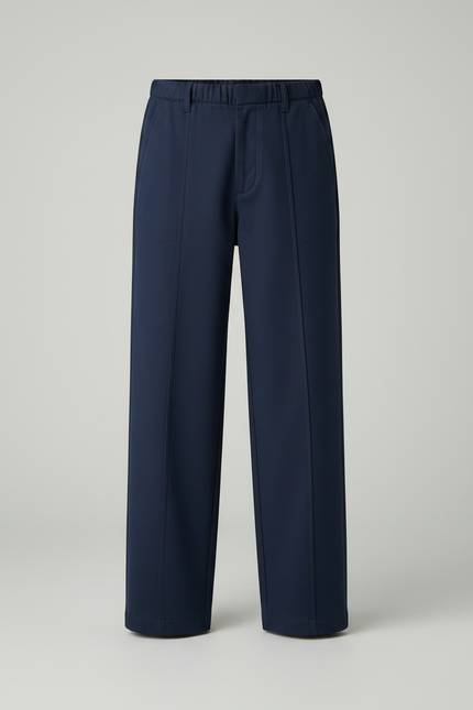 Pantalon Chino Bleu Marine Ample Coton Enfant - vue 3