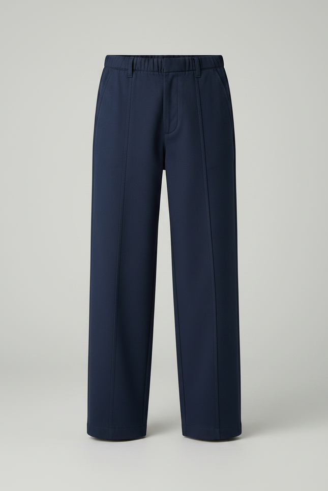Pantalon Chino Bleu Marine Ample Coton Enfant - vue 3