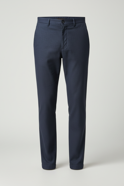 Pantalon Chino Bleu Fonce - Marine Gabardine - vue 3