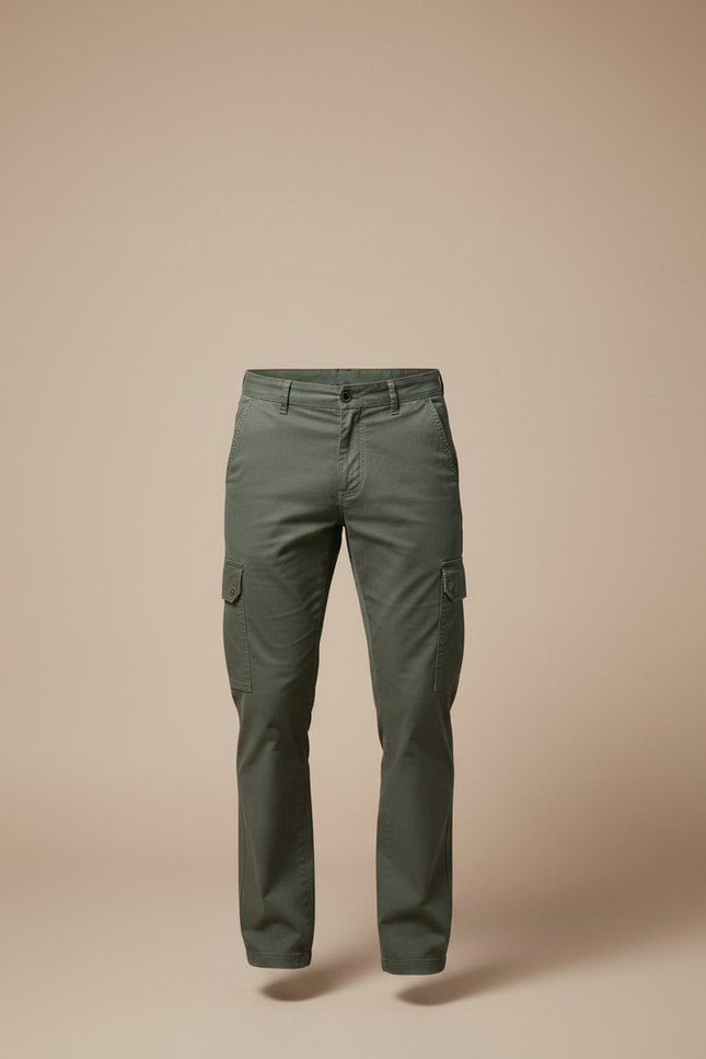 Pantalon Chino Cargo - Kaki Gabardine - vue 3