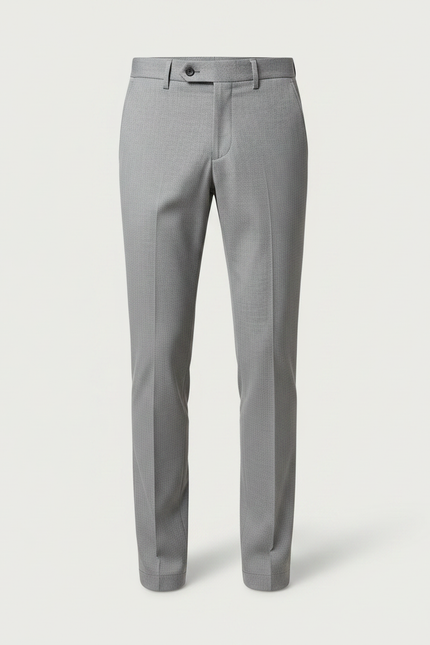 Pantalon Chino Gris Slim Élégant Habillé Homme - Gabardine - vue 3