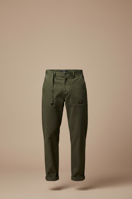 Pantalon Chino Kaki Coton Décontracté Ample Homme - vue 3