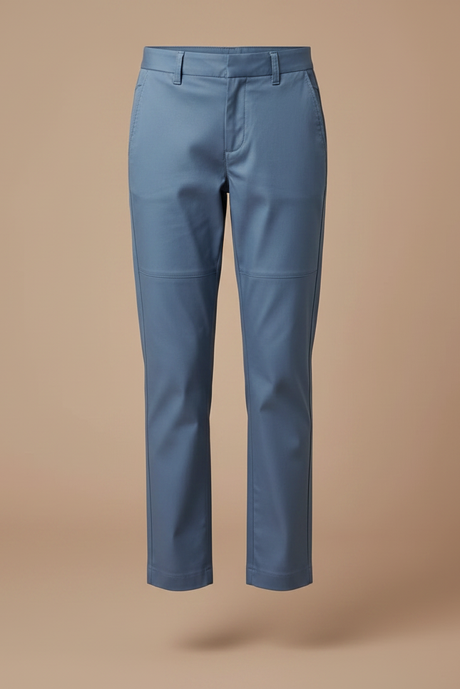 Pantalon Chino Bleu Marine Coupe Droite Enfant Décontracté - Gabardine - vue 3