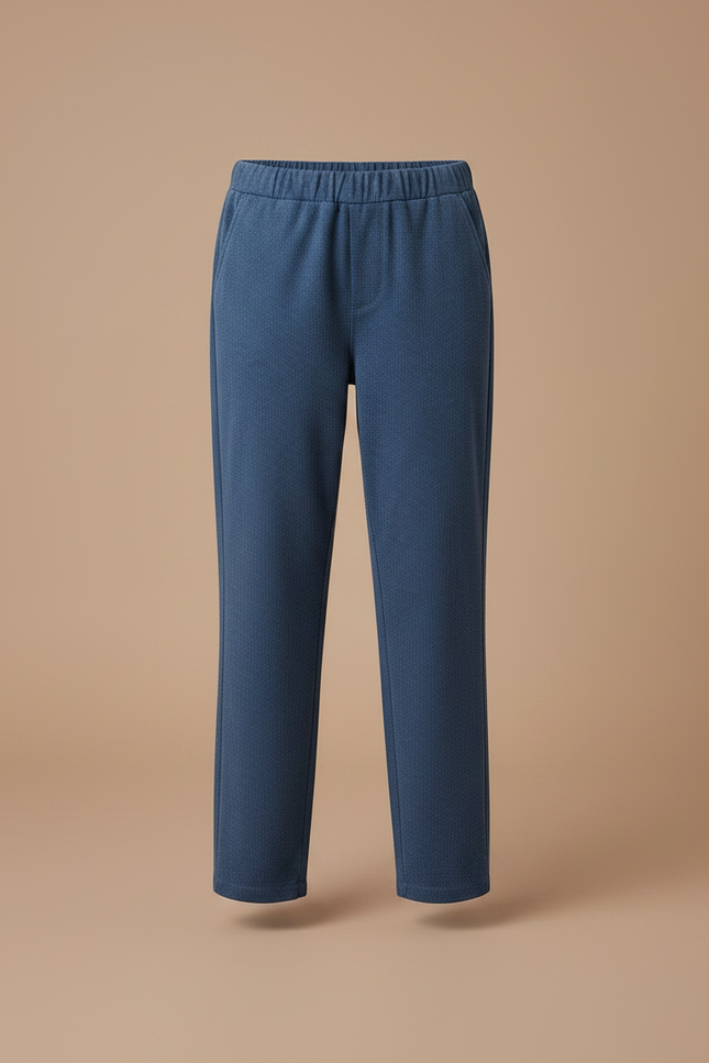 Pantalon Chino Bleu Droit Décontracté Enfant - Molleton - vue 3