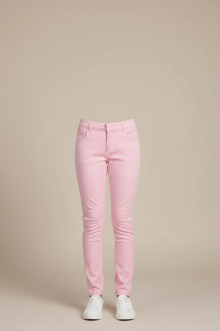 Pantalon Chino Rose Fille Slim Stretch Coton - vue 3