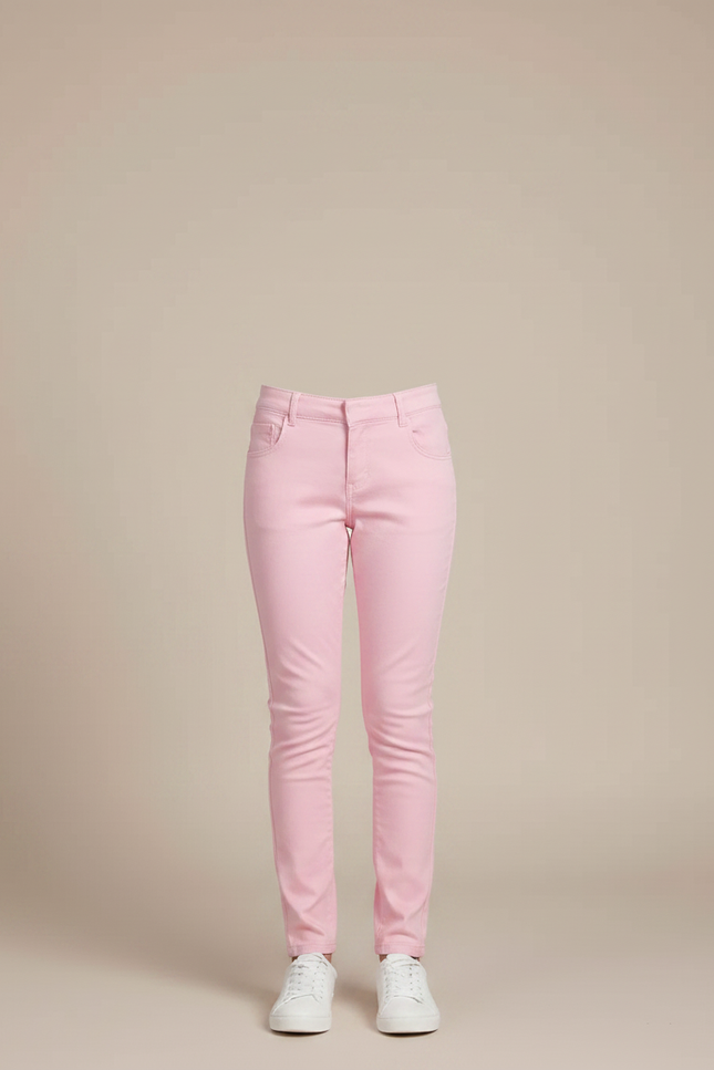 Pantalon Chino Rose Fille Slim Stretch Coton - vue 3