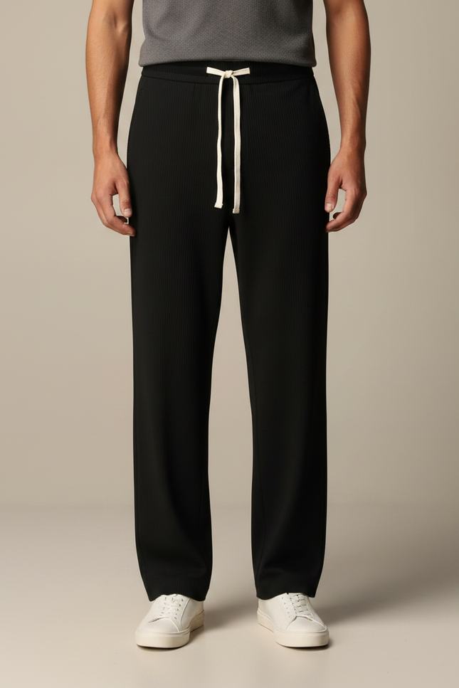 Pantalon Chino Noir Fluide Détente Homme - Maille - vue 3