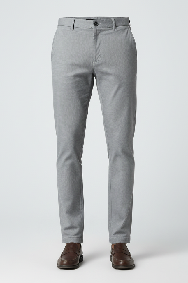 Pantalon Chino Slim Fit - Gris Gabardine - vue 3