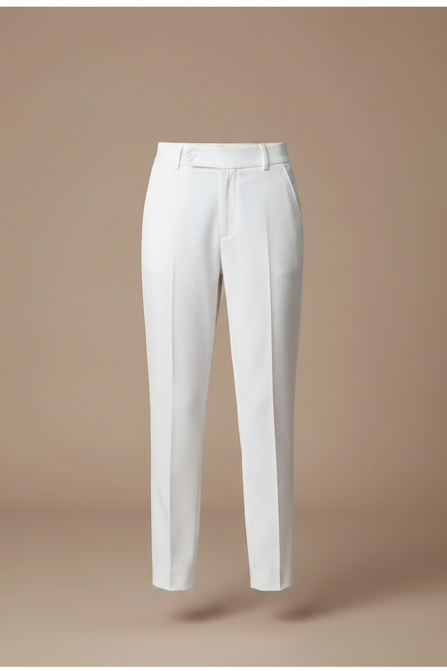 Pantalon Chino Blanc Droit Élégant Enfant - Gabardine - vue 3