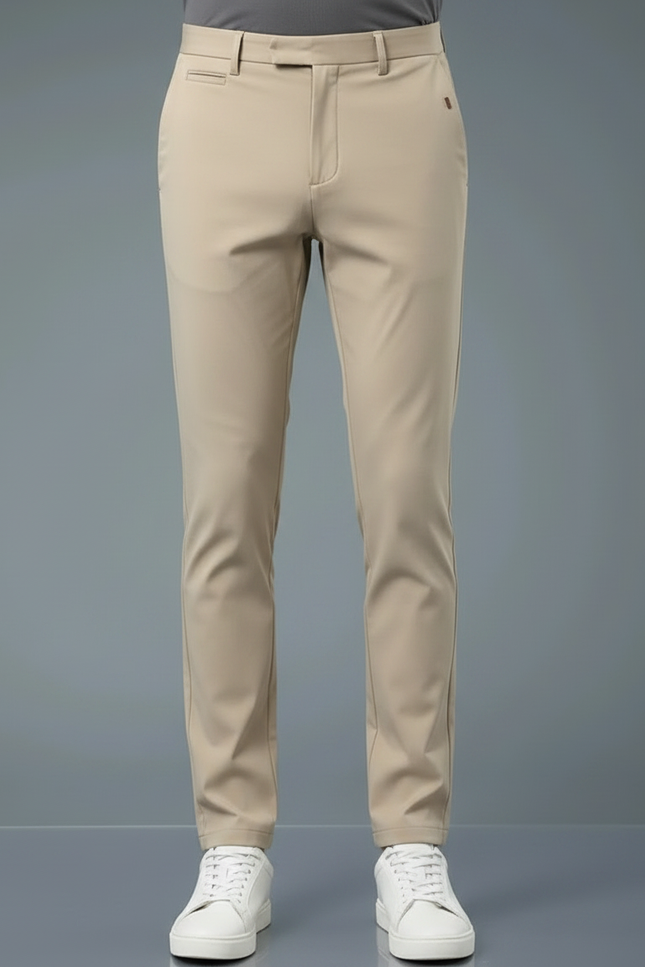 Pantalon Chino Beige Slim Extensible Décontracté Homme - Polyester - vue 3