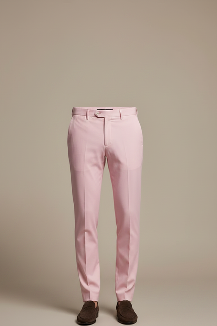 Pantalon Chino Rose Homme Slim Élégant Coton - vue 3