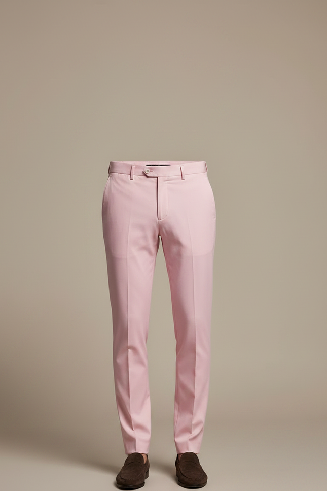 Pantalon Chino Rose Homme Slim Élégant Coton - vue 3