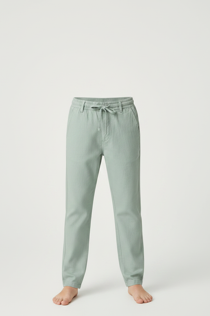 Pantalon Chino Vert Garcon - Gabardine - vue 3