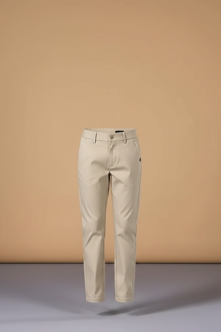 Pantalon Chino Beige Droit Classique Enfant - Gabardine - vue 3