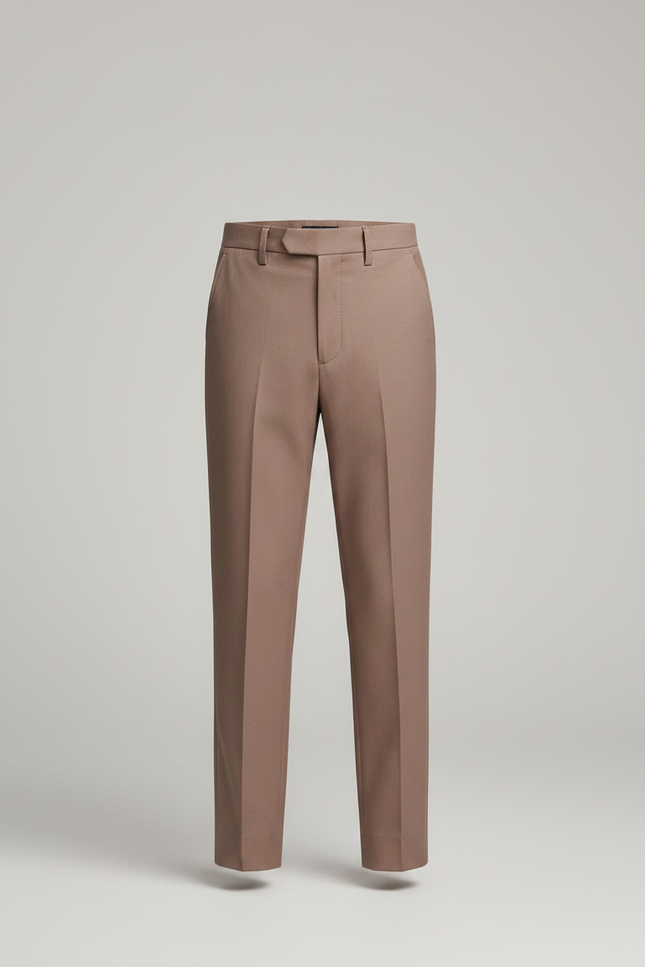 Pantalon Chino Marron Coupe Droite Élégant Décontracté Enfant - Gabardine - vue 3