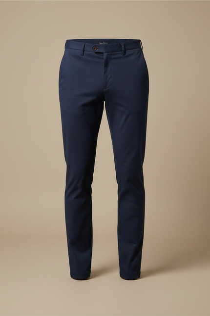 Pantalon Chino Marine Coton Slim Élégant Homme - vue 3