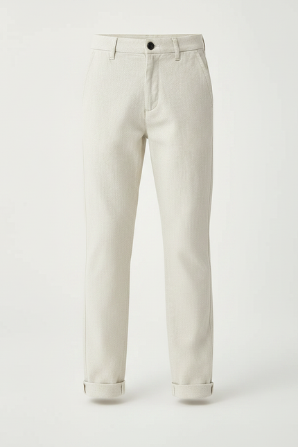 Pantalon Chino Beige Clair Coton Décontracté Garçon - vue 3