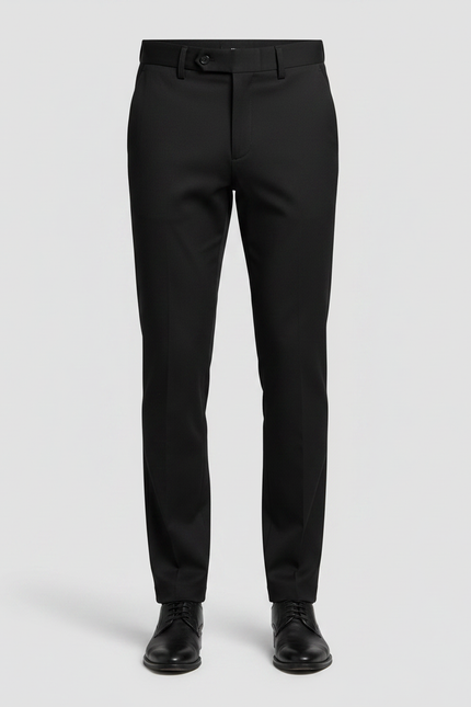 Pantalon Chino Noir Slim Ajusté Homme Élégant - Gabardine - vue 3