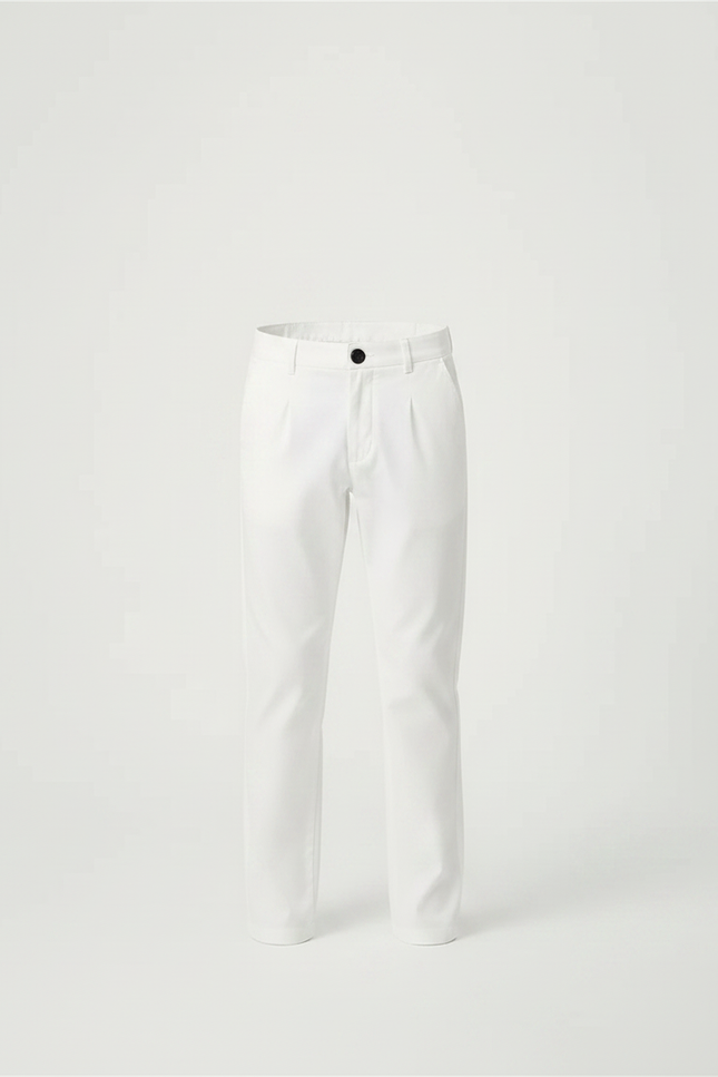 Pantalon Chino Blanc Droit Élégant Garçon - Coton - vue 3