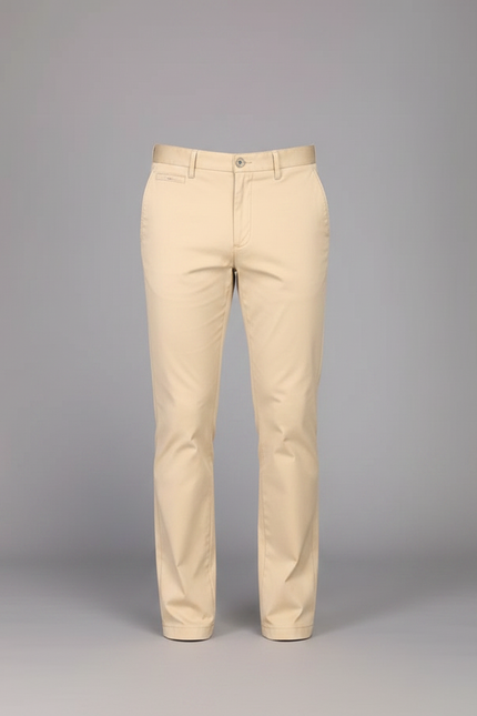 Pantalon Chino Beige Coton Slim Élégant Homme - vue 3