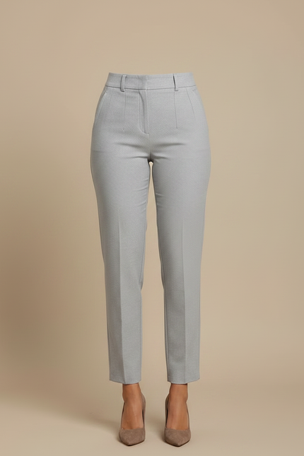 Pantalon Chino Gris Slim Élégant Femme - Polyester - vue 3