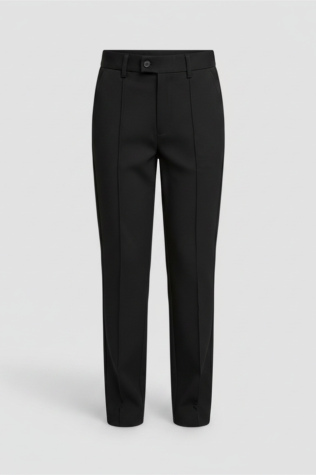Pantalon Chino Noir Droit Élégant Enfant - Gabardine - vue 3