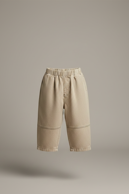 Pantalon Chino Beige Ample Décontracté Enfant Garçon - Coton - vue 3