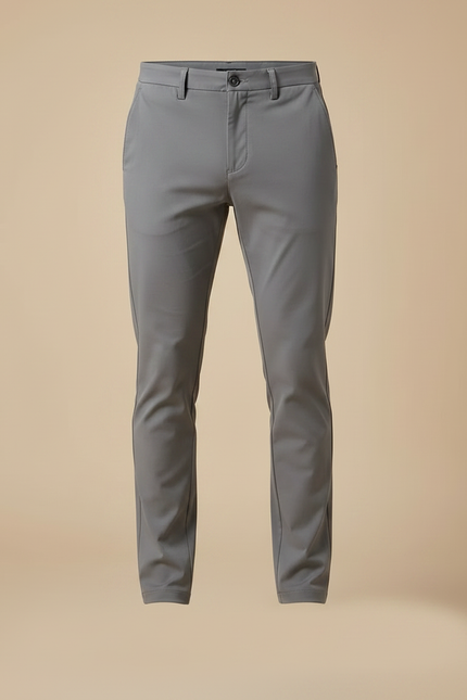Pantalon Chino Gris Slim Stretch Élégant Homme - Polyester - vue 3