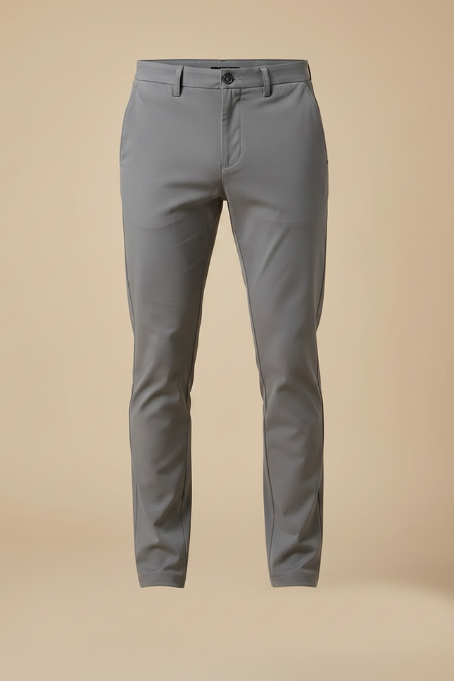 Pantalon Chino Gris Slim Stretch Élégant Homme - Polyester - vue 3