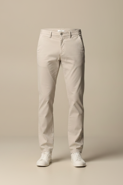 Pantalon Chino Beige Coton Droit Décontracté Homme - Gabardine - vue 3