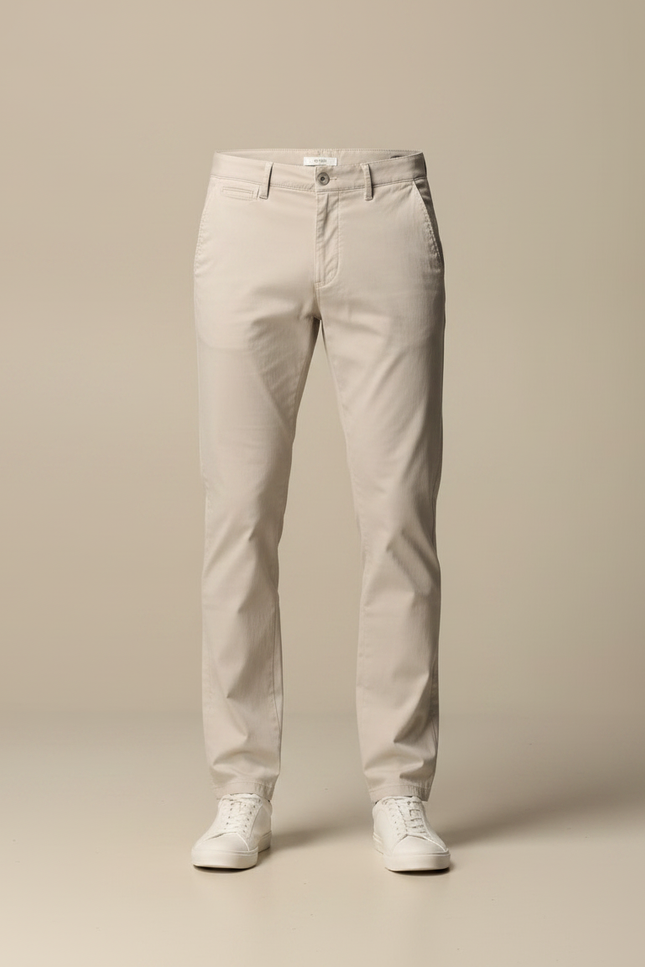 Pantalon Chino Beige Coton Droit Décontracté Homme - Gabardine - vue 3