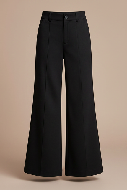 Pantalon Chino Noir Ample Fluide Enfant - Gabardine - vue 3