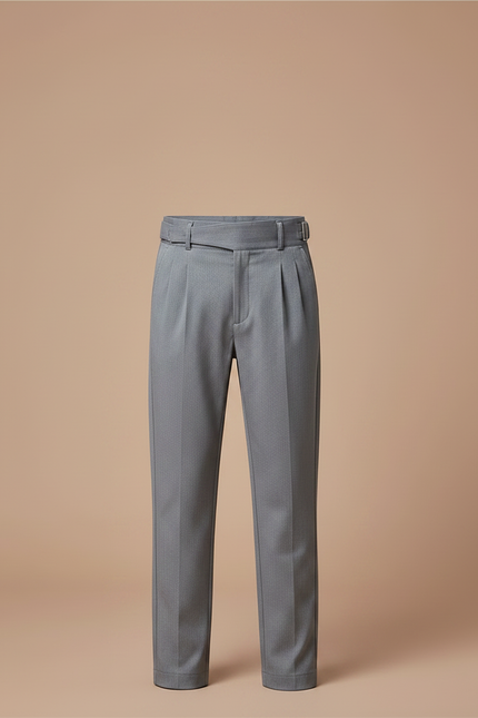 Pantalon Chino Gris Slim Plissé Élégant Enfant - Gabardine - vue 3