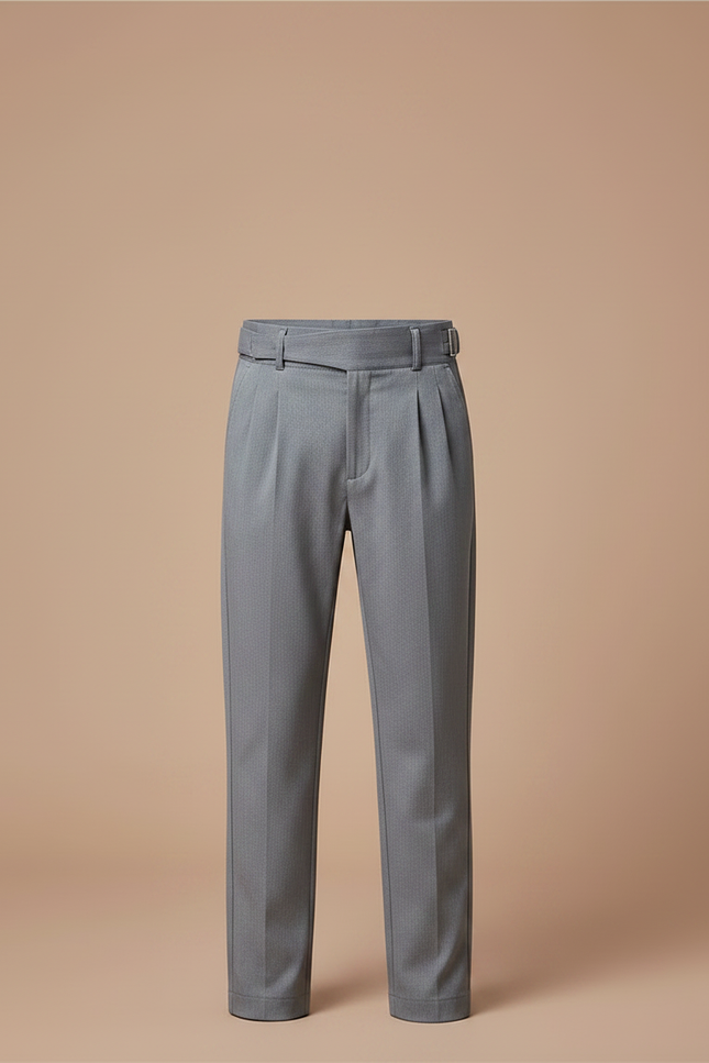 Pantalon Chino Gris Slim Plissé Élégant Enfant - Gabardine - vue 3