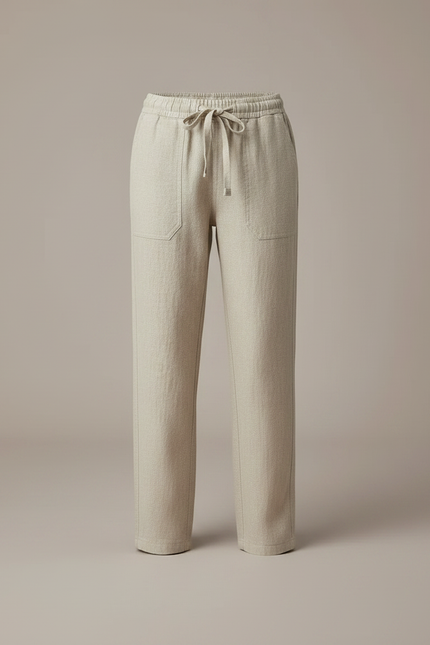 Pantalon Chino Lin Beige Cordon Décontracté Fille - vue 3